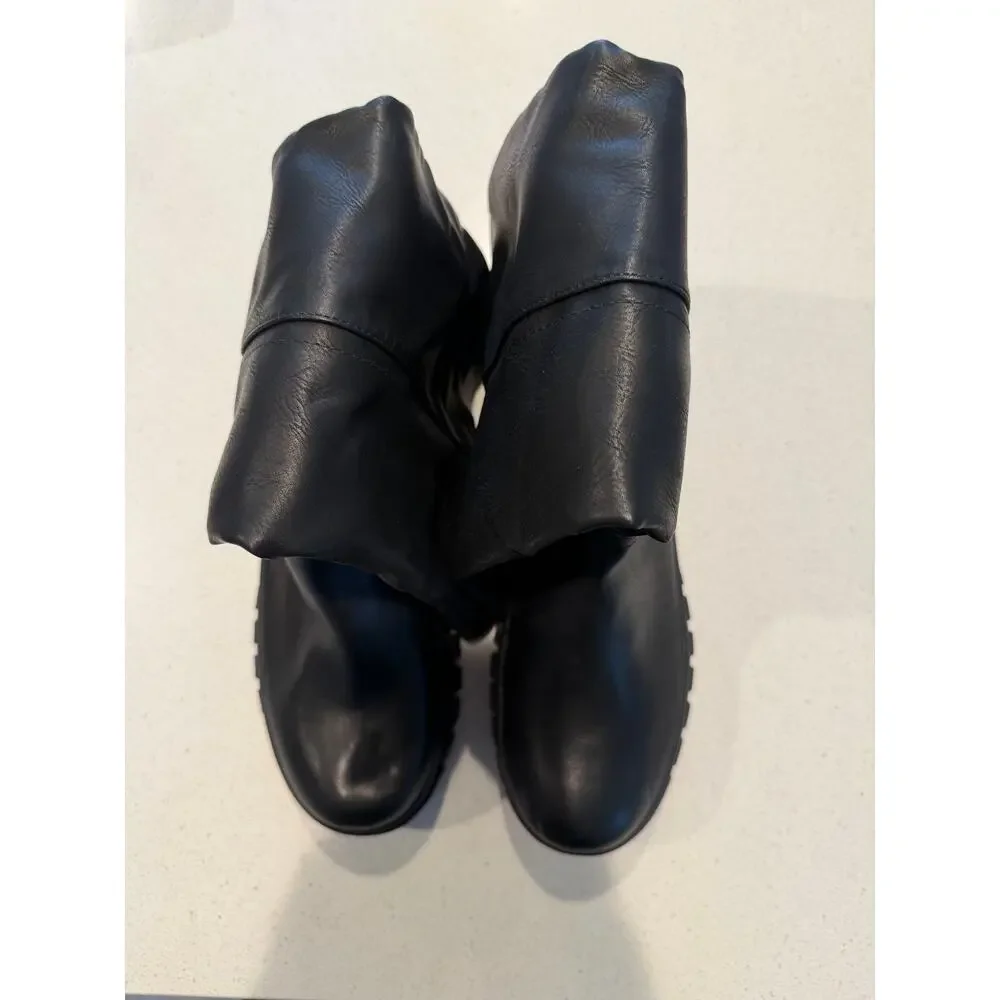 MIA Ry Lug‎ Sole Knee High Platform Boot in Black Size 11